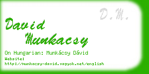 david munkacsy business card